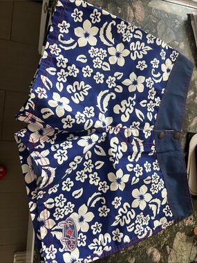 Blue Floral Women's Jean Shorts